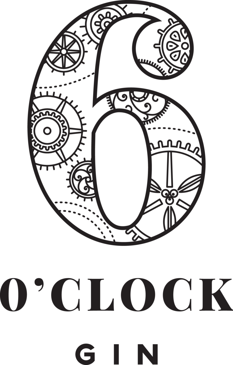 6 Oclock Gin Logo Black 768x1202